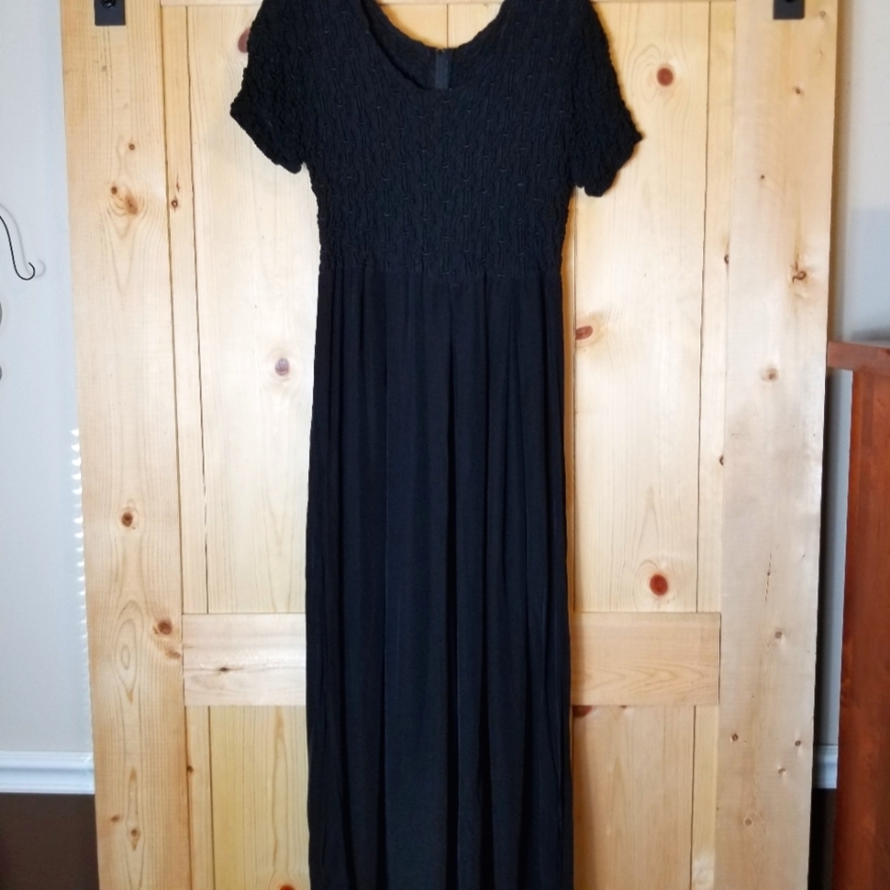 Vintage Jeffrey & Dara Black Wide Leg Formal Jumpsuit